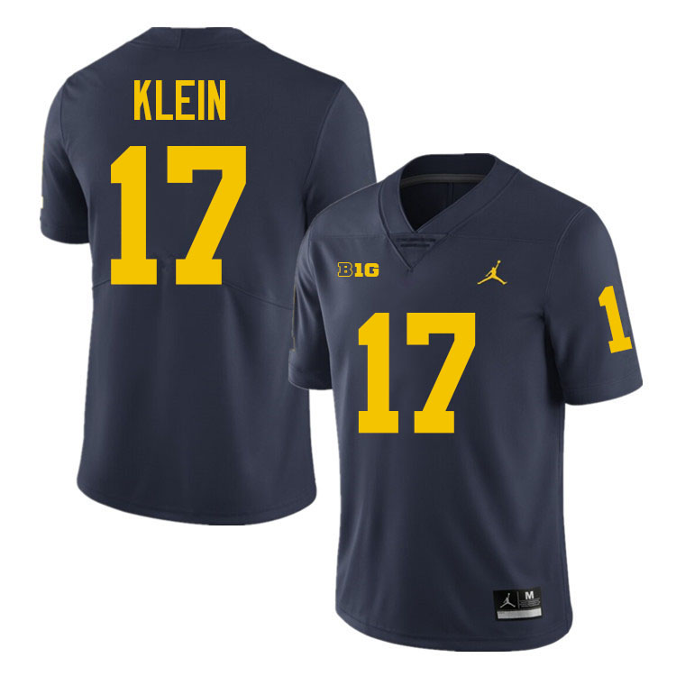 Marlin Klein Michigan Jersey,Michigan Wolverines #17 Marlin Klein College Football Jersey Youth-Navy